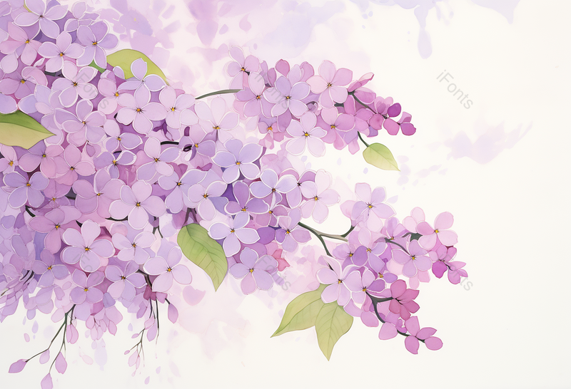 水彩紫丁香,插画/手绘图,插画/手绘图库,插画/手绘图下载,插画/手绘